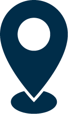 Icono de ubicación azul oscuro para mapa de Grupo Lía
